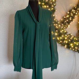 Tory Burch Emerald Green Blouse